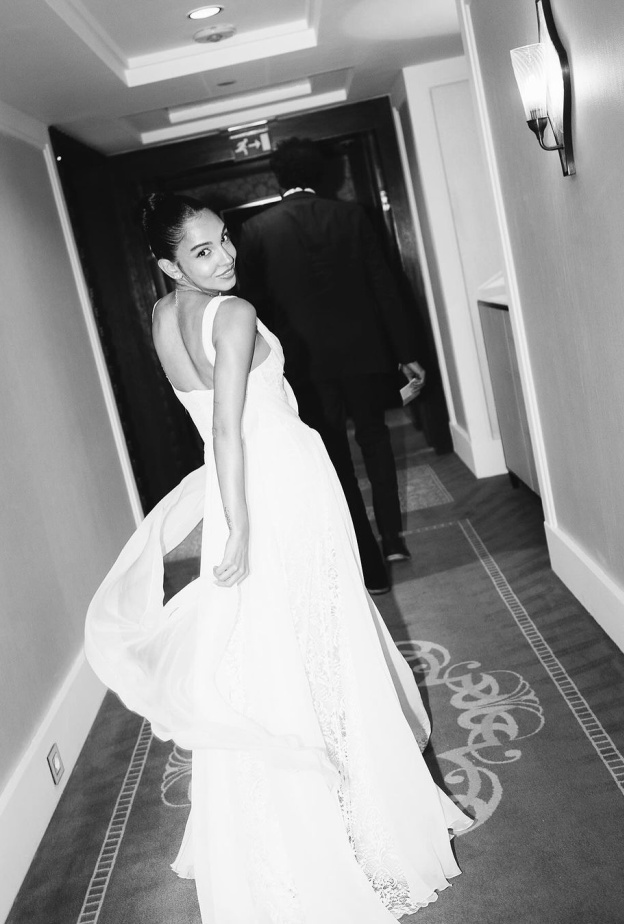 العروس سلمى ابو ضيف بفستان من زهير مرارد