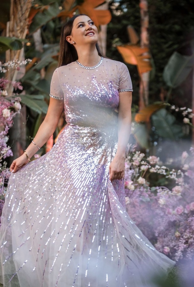 إطلالة العروس دانا الحلاني من المصمم جورج حبيقة