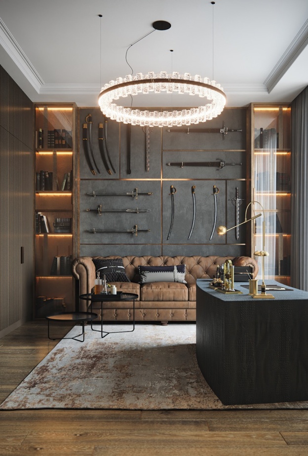 ديكور مكتب منزلي فخم