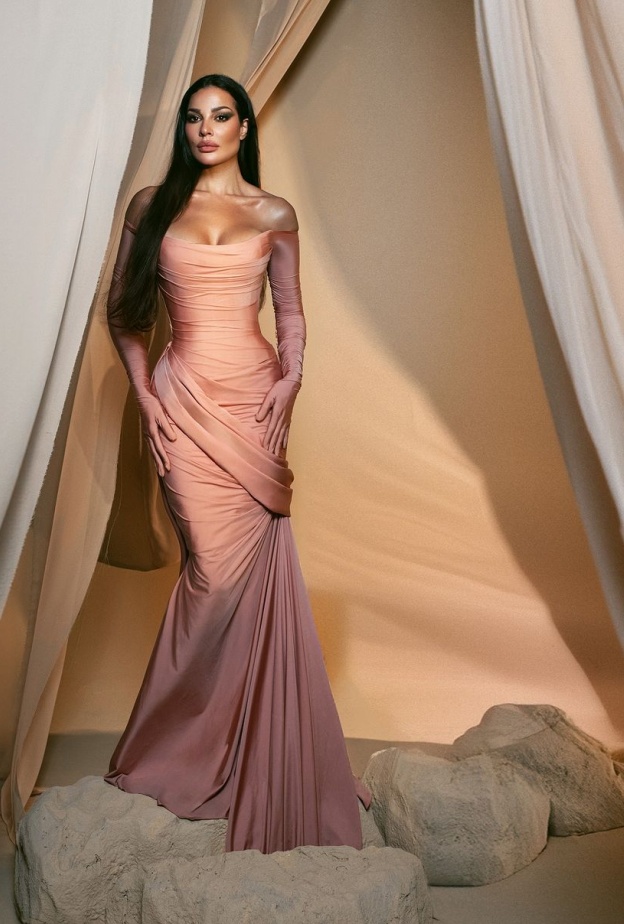 فساتين سهرة بتصاميم مميزة من احدث اطلالات نجمات لبنان