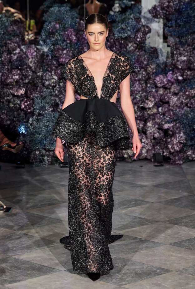 فستان دانتلي أسود من Christiano Siriano 