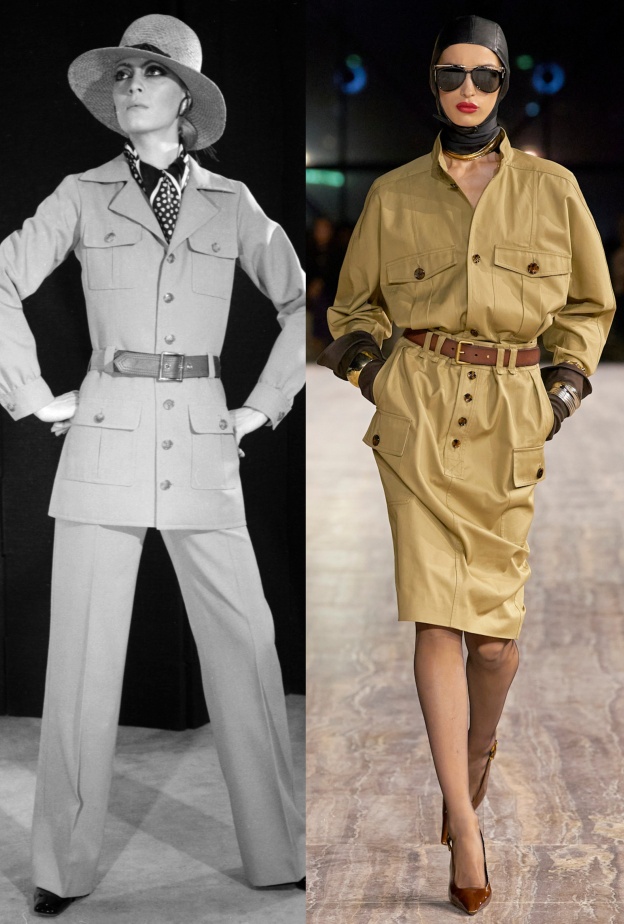 من سترة السفاري التي ابتكرها ايف سان لوران إلى اليوم أزياء السفاري خيار أنيق وعملي لعاشقات الموضة