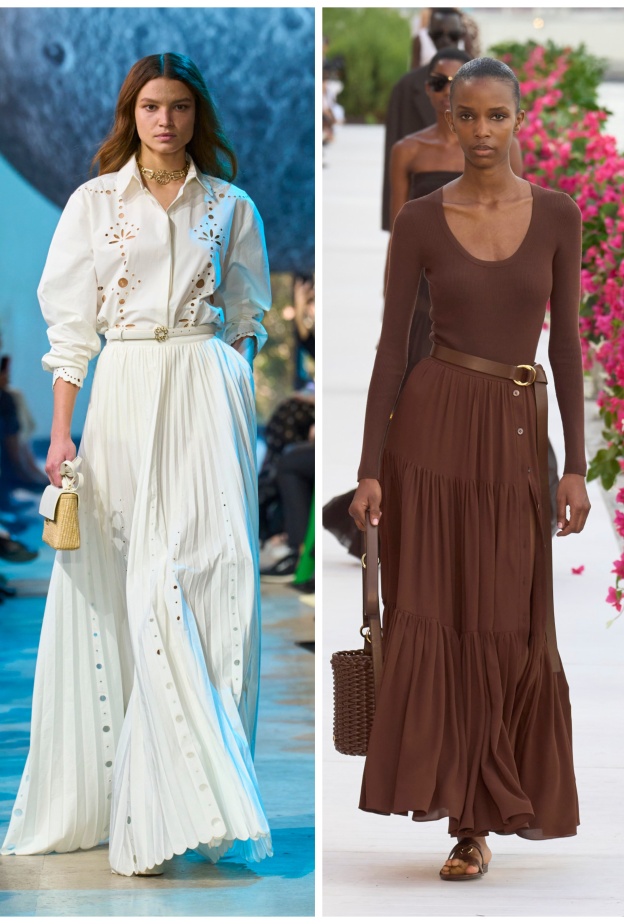 التنورة الماكسي دخلت الموضة لتبقى ولتستعيد تألقها في صيف 2024