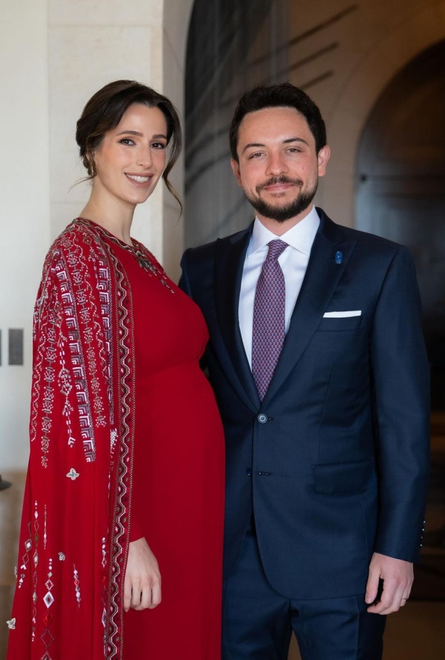ولي العهد الأمير الحسين وزوجته الأميرة رجوة خلال فترة الحمل
