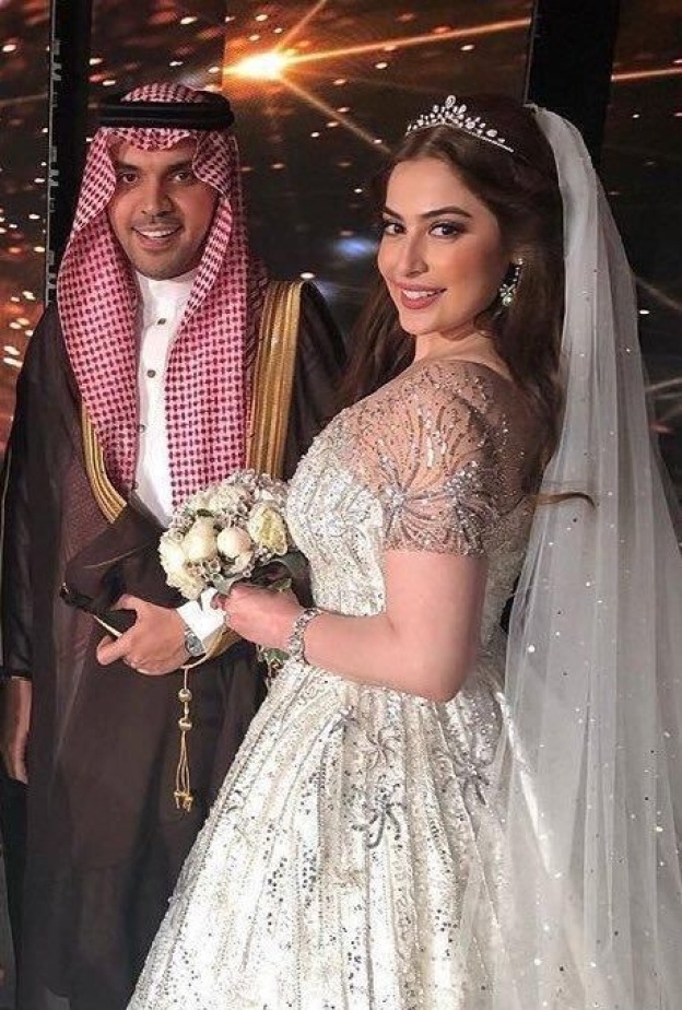 رؤى الصبان وحمود الفايز في يوم الزفاف