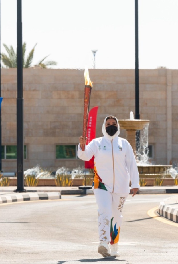 رحلة شعلة دورة الألعاب السعودية 2024 وتحط الرحال في الجوف