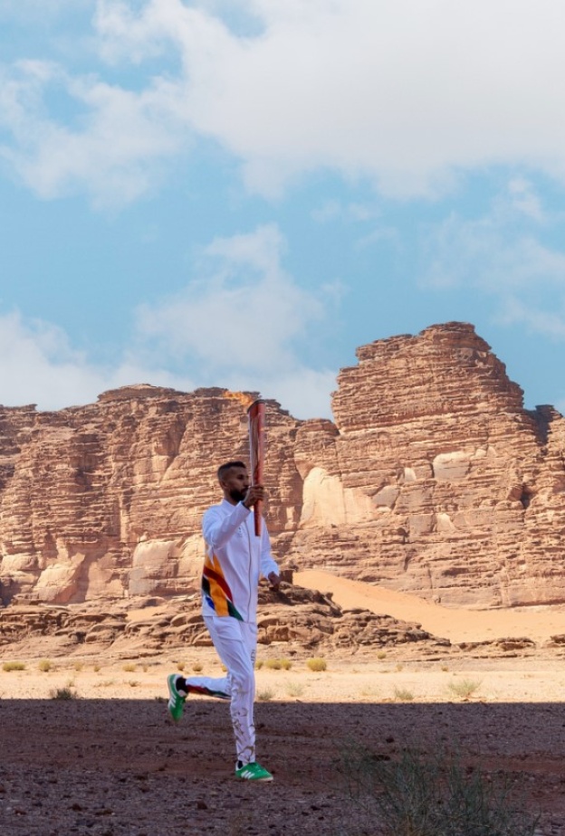 شعلة دورة الألعاب السعودية تحط الرحال في القصيم