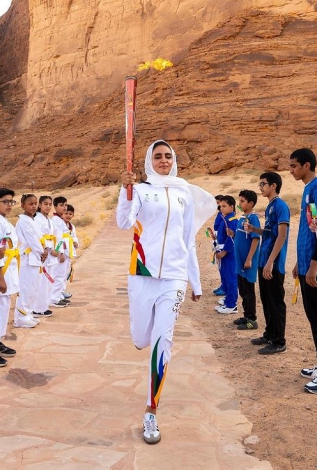 شعلة دورة الألعاب السعودية 2024 تصل إلى العلا