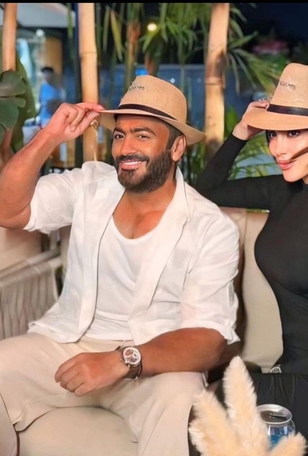 تامر حسني وبسمة بوسيل