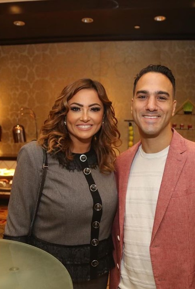 بشرى وزوجها خالد حميدة