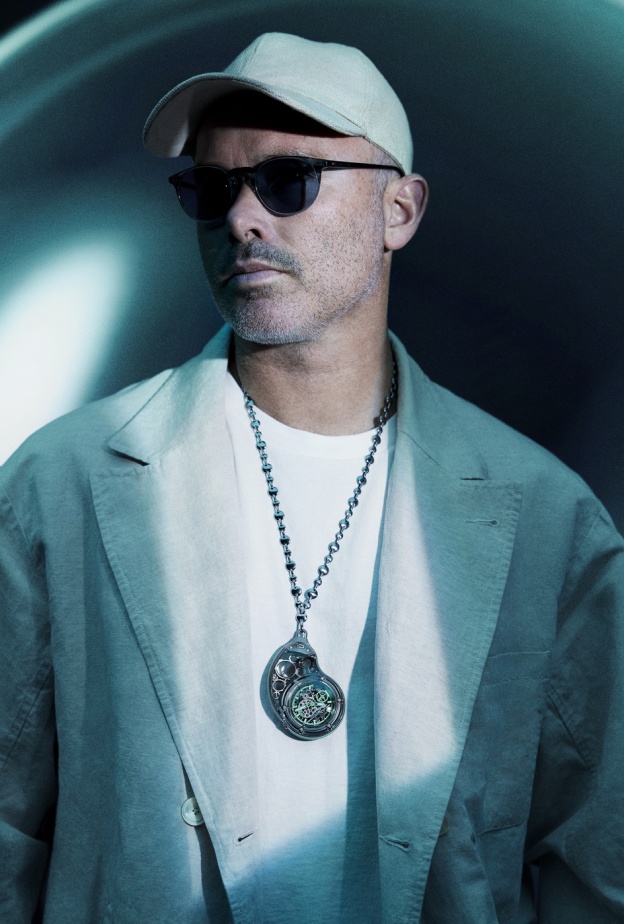 Hublot Ambassador Daniel Arsham wearing the Arsham Droplet