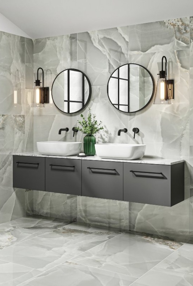 أحدث اتجاهات التصميم الداخلي، هو غمر البلاط Tile drenching