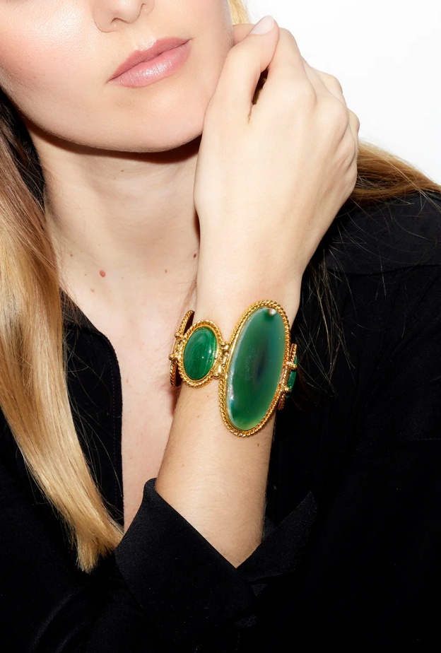 سوار Malachite Dakota Cuff من SYLVIA TOLEDANO