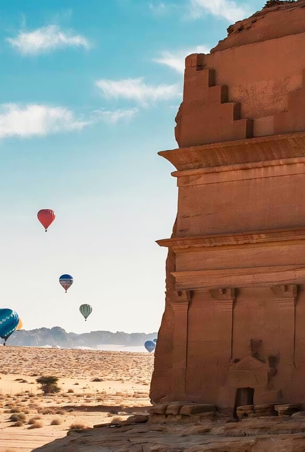 مغامرات الشتاء ركوب المنطاد والتسلق في العلا