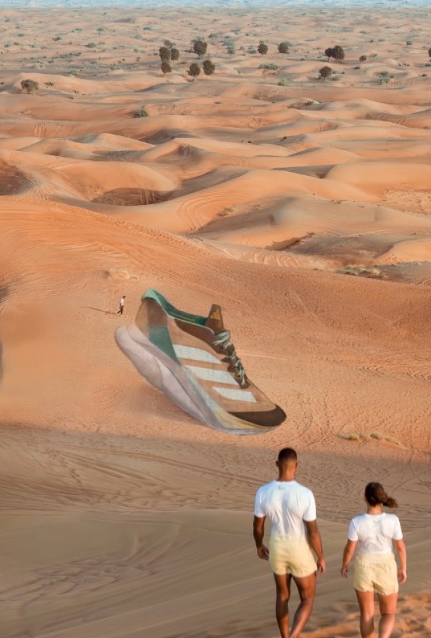 أديداس تطلق مجموعة ADIZERO DESERT RUNNER الحصريّة من خلال قطعة فنية فريدة في قلب صحراء الإمارات