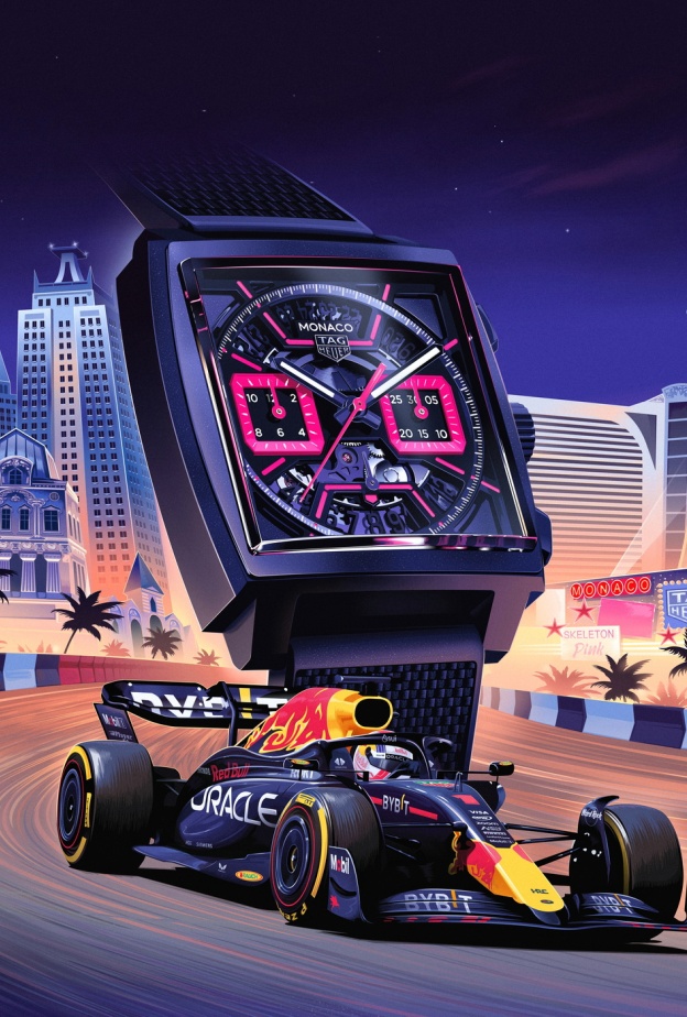 TAG Heuer تقدّم إشادة بأجواء لاس فيغاس من خلال ساعة MONACO CHRONOGRAPH