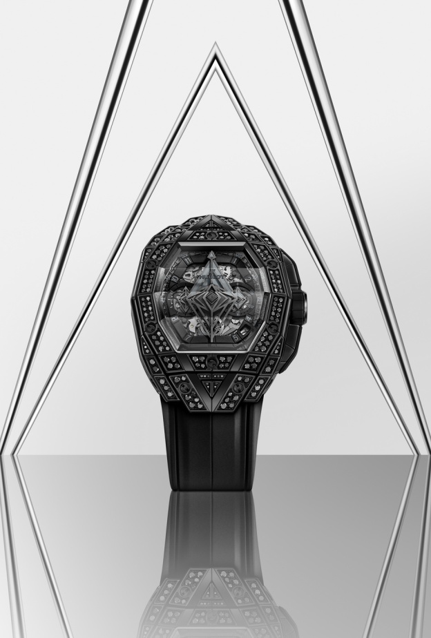 SPIRIT OF BIG BANG SANG BLEU ALL BLACK PAVÉ- Hublot