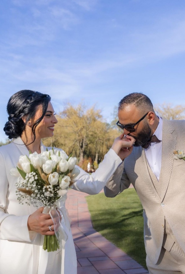 من حفل زفاف بريجيت ياغي في زيجتها الثانية