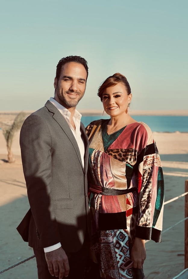 بشرى وزوجها خالد حميدة