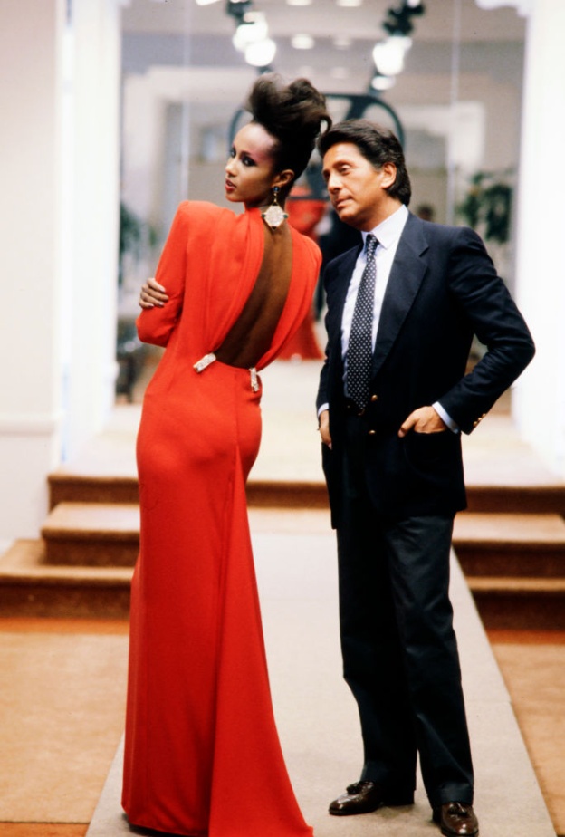Valentino Garavani and Iman