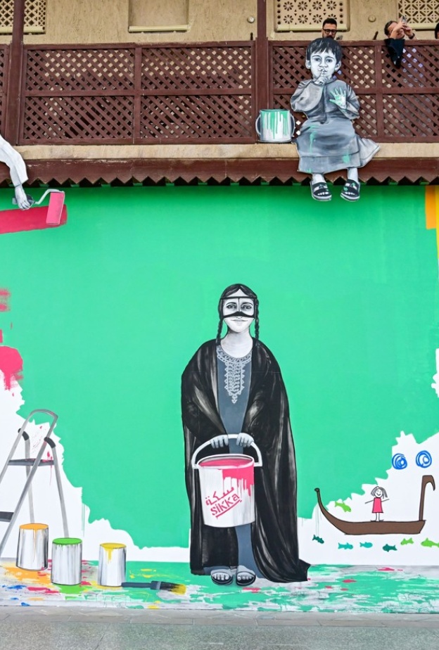 جدران الشندغة تتزين بـ"350" عملاً فنياً في مهرجان "سكة للفنون والتصميم"