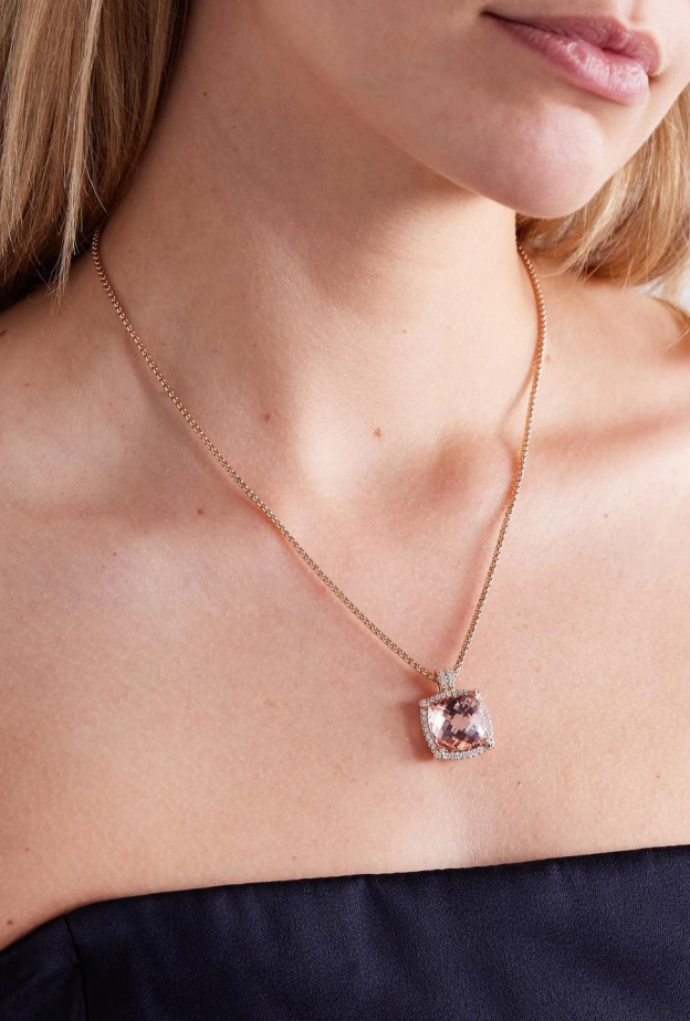 حجر المورغانيت في مجوهرات David Yurman