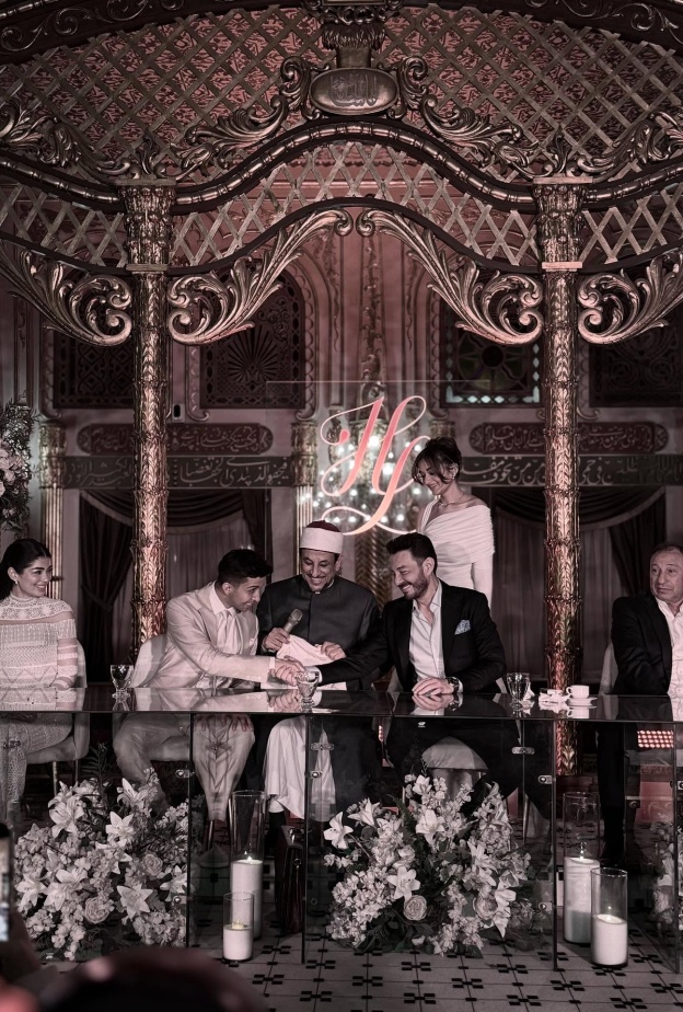 هشام جمال يعقد قرانه على ليلى أحمد زاهر