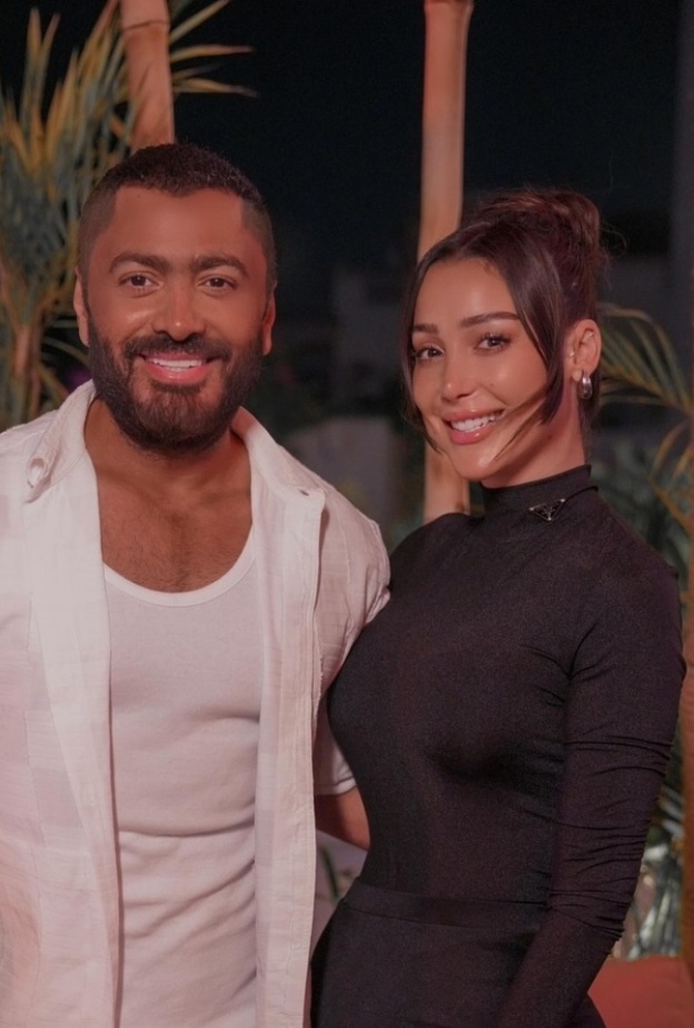 تامر حسني وبسمة بوسيل