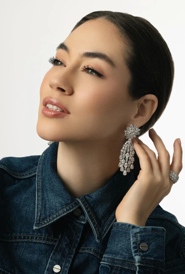 FANTASIA by DESERIO- Cluster Waterfall Earrings