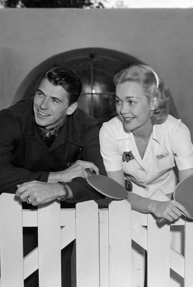 رونالد ريغان Ronald Reagan وجين وايمان Jane Wyman، بالم سبرينغز