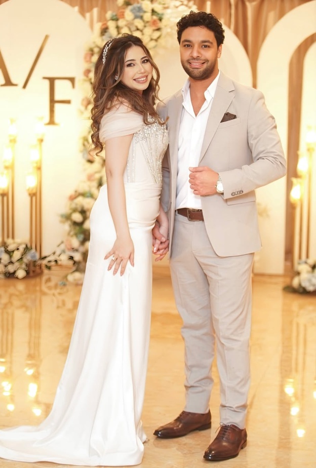 احمد جمال مع خطيبته حفيدة المايسترو الكبير محمد الموجي