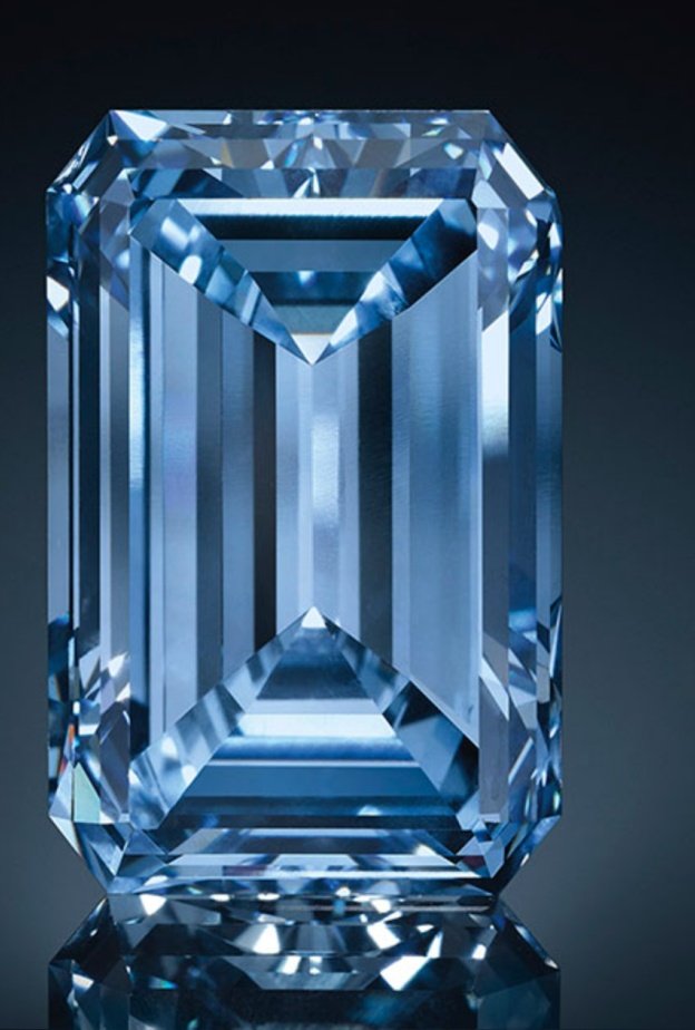 ماسة أوبنهايمر بلو Oppenheimer Blue Diamond – الصورة عن كريستيز Christie’s
