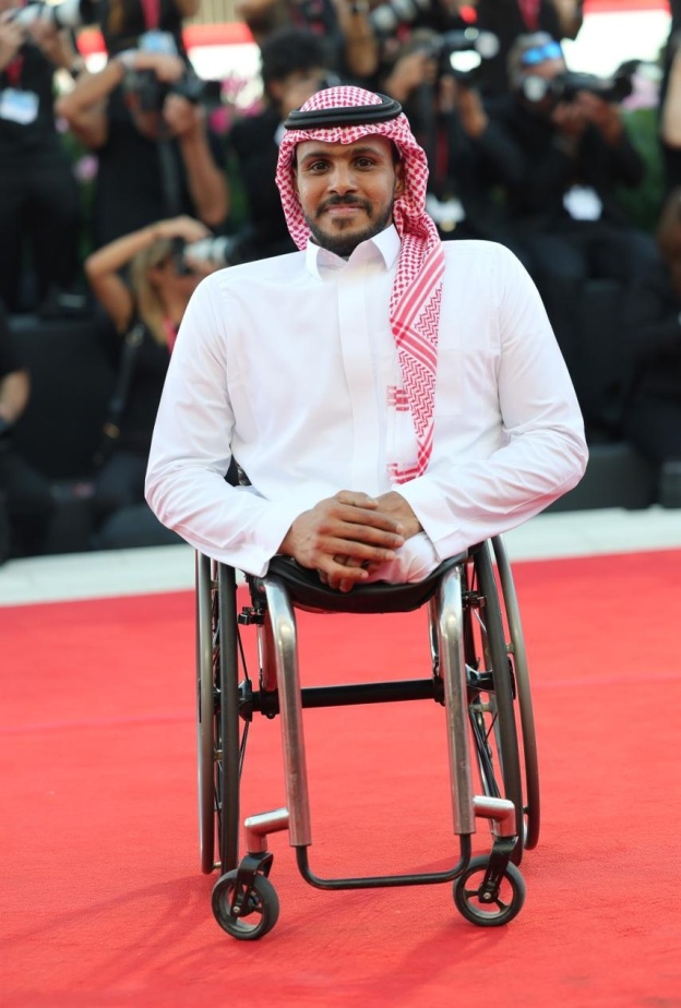 البطل البارالمبي عبدالرحمن القرشي في مهرجان فينيسيا