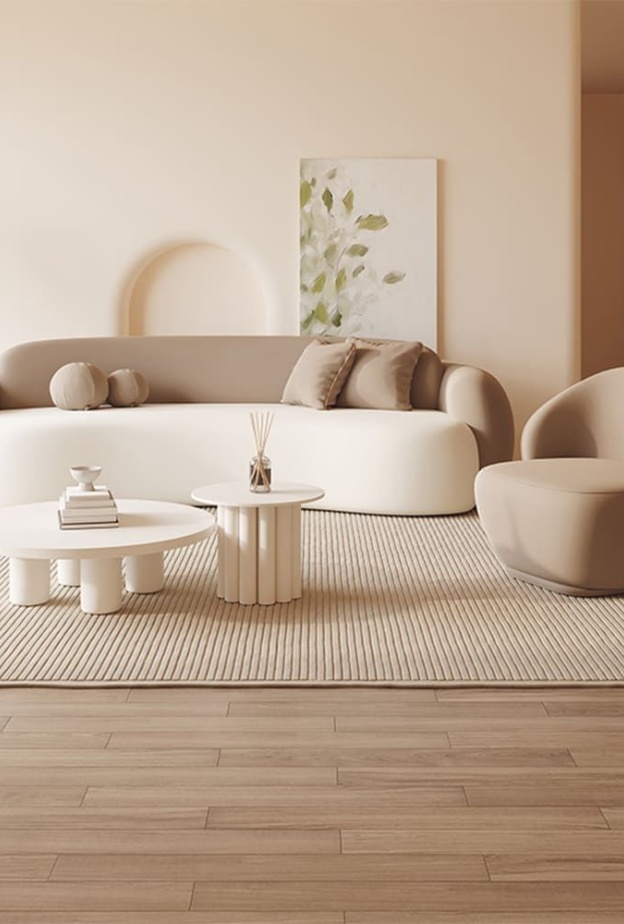 يجمع الأثاث المنحني بين الراحة والانسيابية