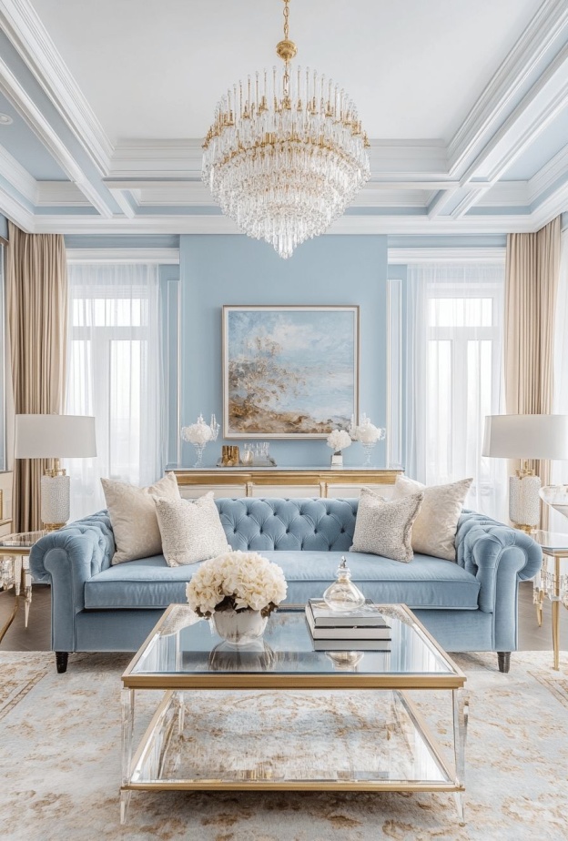 الأزرق البودرة يتصدر مشهد الديكور لخريف هذا العام