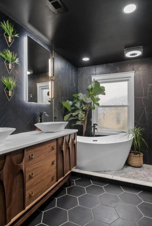 كانت الأحواض المزدوجة في الحمام، رمزًا للفخامة