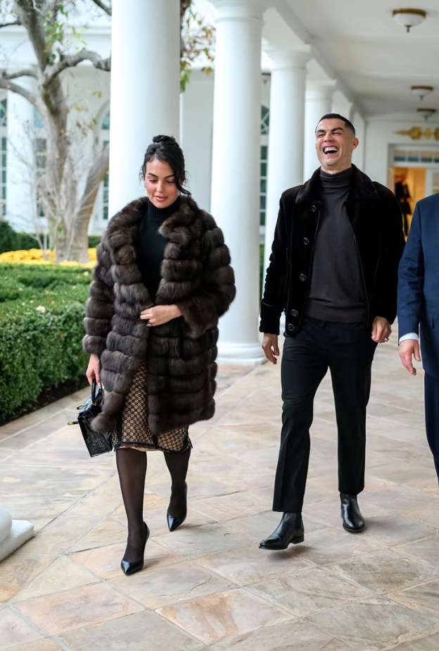 جورجينا ورونالدو في البيت الأبيض للقاء الرئيس ترامب