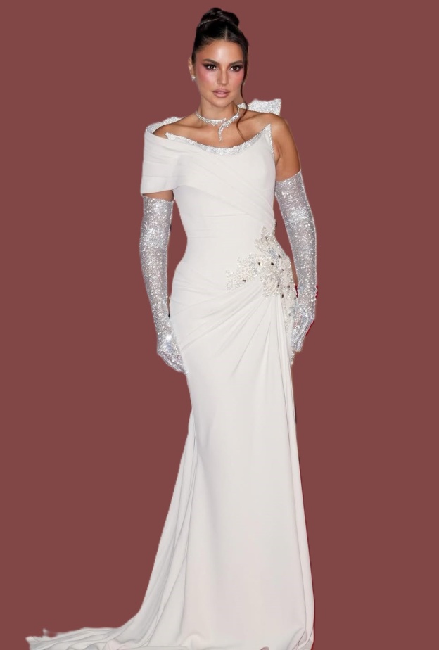 فستان ابيض من درة التونسية في مهرجان القاهرة السينمائي