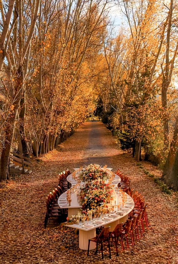 زفاف خريف بامتياز من الألوان حتى الأجواء