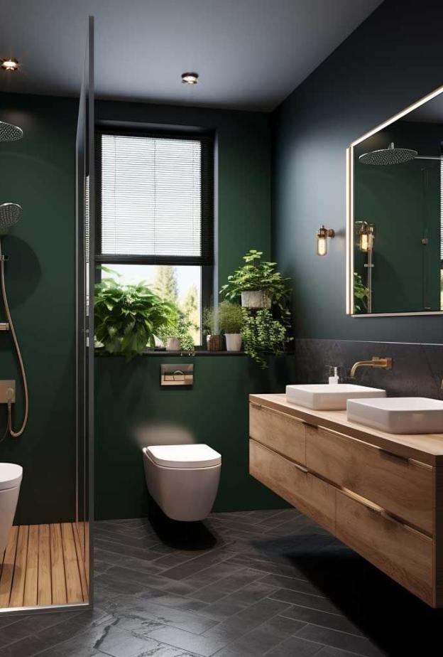 الألوان الداكنة للحمام تخلق شعورًا بالازدحام والضيق