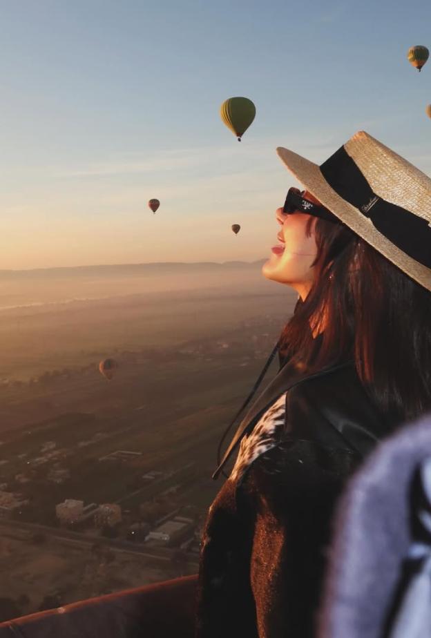 بسمة بوسيل في مغامرة بالأقصر مع أبنائها