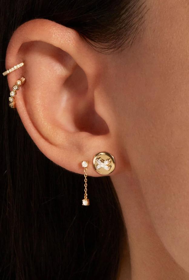 أقراط Stone and Strand Button