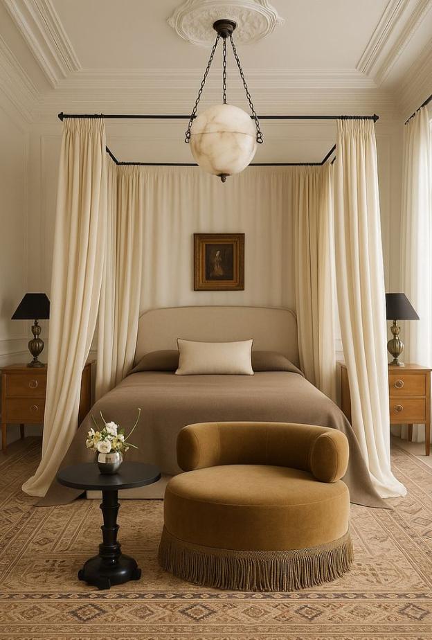 يقدم سرير الكانوبيه لمسة من الرومانسية، الكلاسيكية، والأناقة