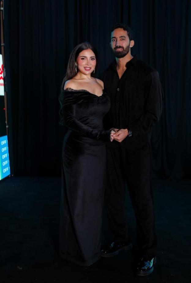 مي عز الدين وزوجها أحمد تيمور 