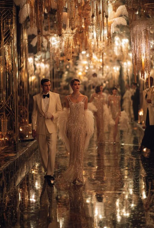 الذهبي الساحر في حفلات الزفاف- الصورة من  Pinterest