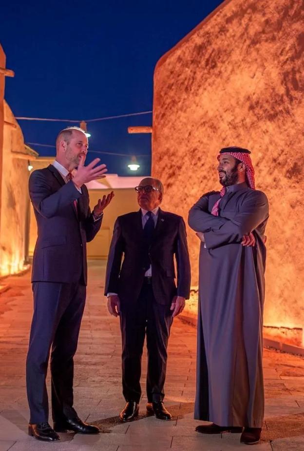 لقاء الأمير محمد بن سلمان والأمير ويليام في الدرعية