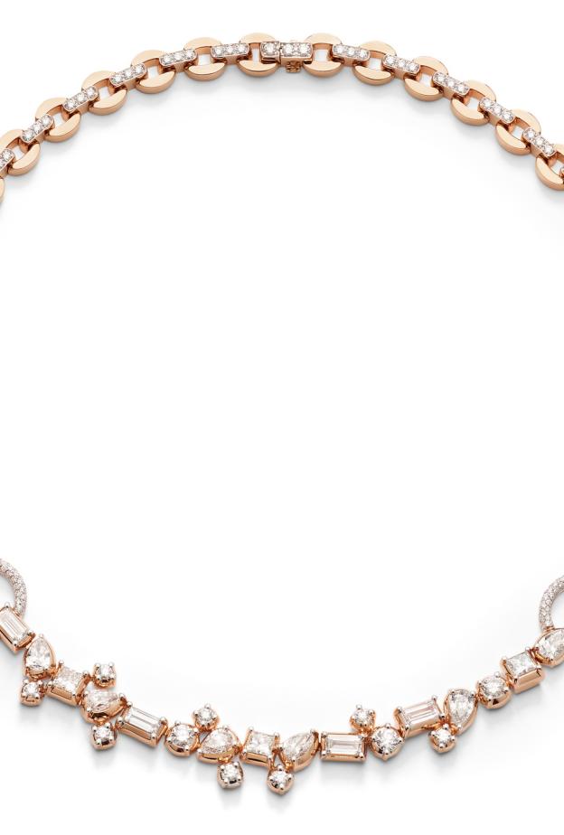 SCALA DI LUCE necklace in rose gold with diamonds by Pomellato 