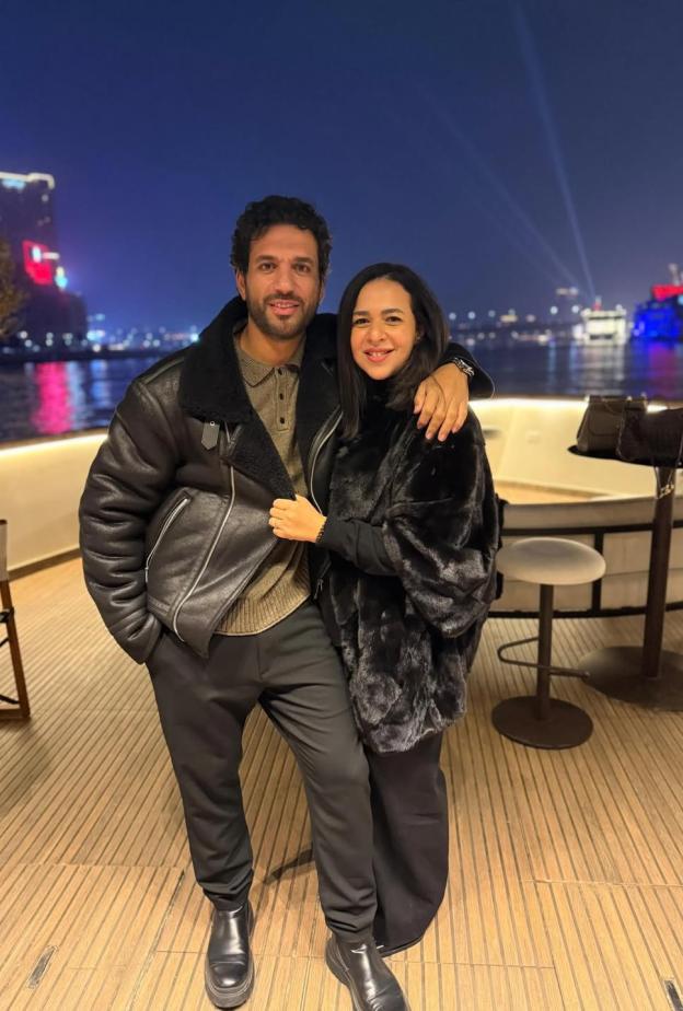 إيمي سمير غانم تفاجئ حسن الرداد في كواليس طه الغريب