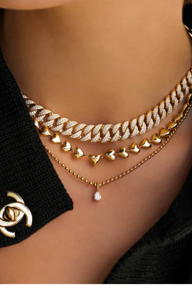 قلادة مع حجر ألماس كمثري من Anita KO