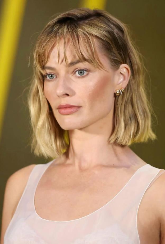 قصة الـPageboy Bob مع الغرة الامامية بأسلوب مارغوت روبي- الصورة من حساب Cervando Maldonado على انستغرام